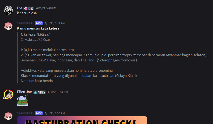 Discord bot KBBI