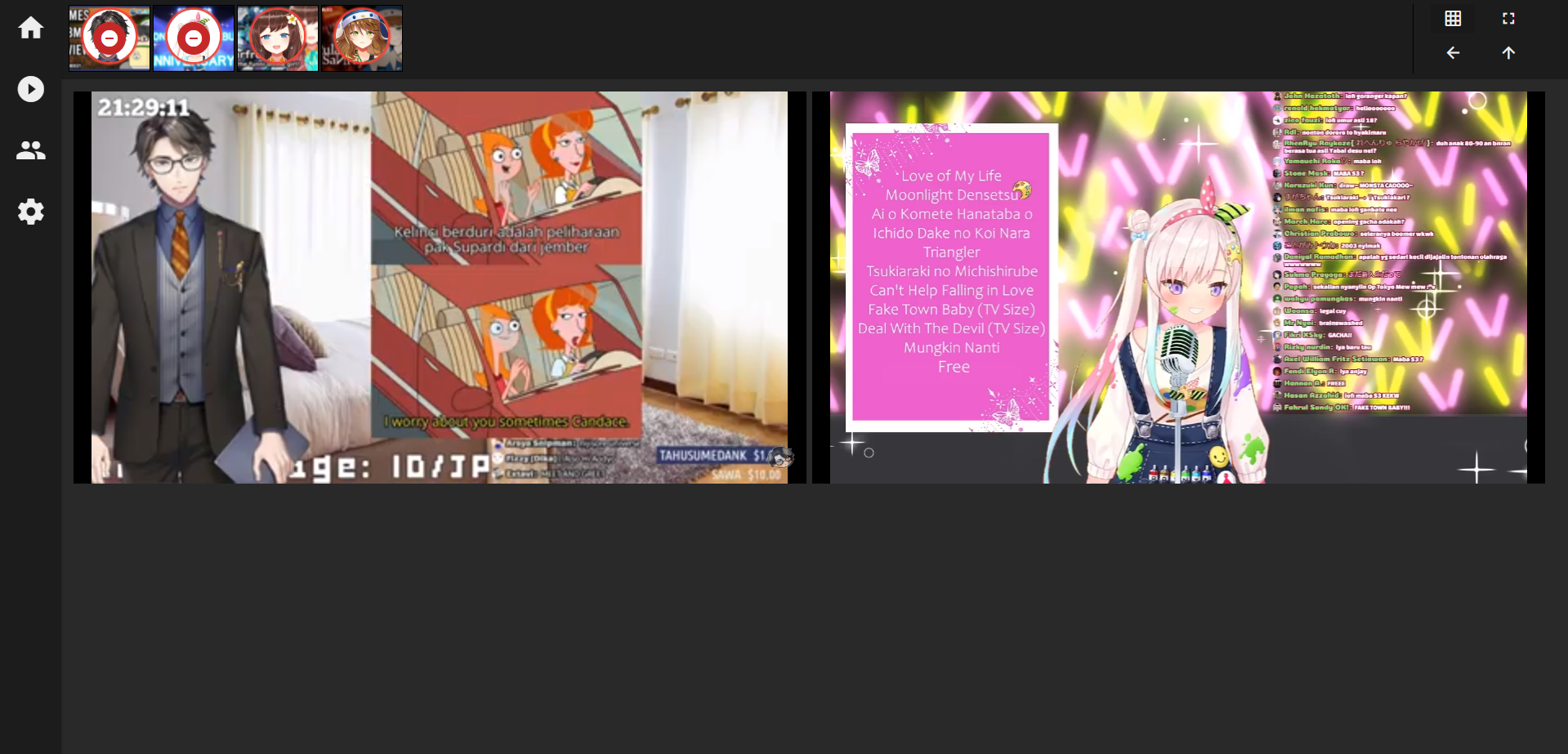 Livestream Page VIM
